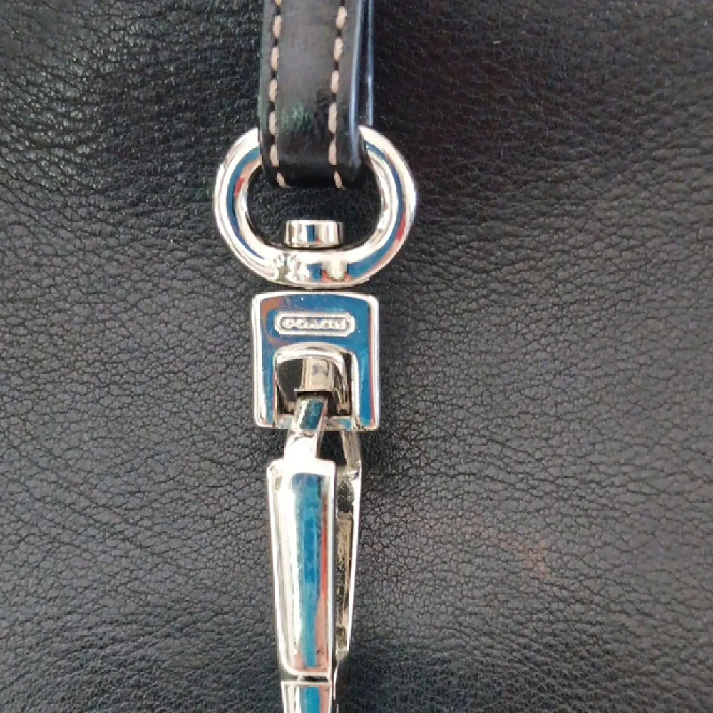 Coach Dark Leather Shoulder Bag - Picture 2 of 8